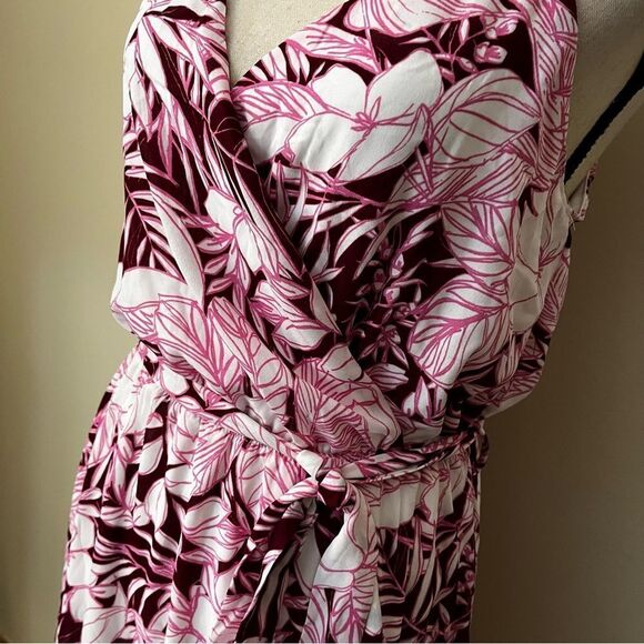 Sunrise in Paradise Pink Multi Tropical Print Maxi Dress - Picture 6 of 16